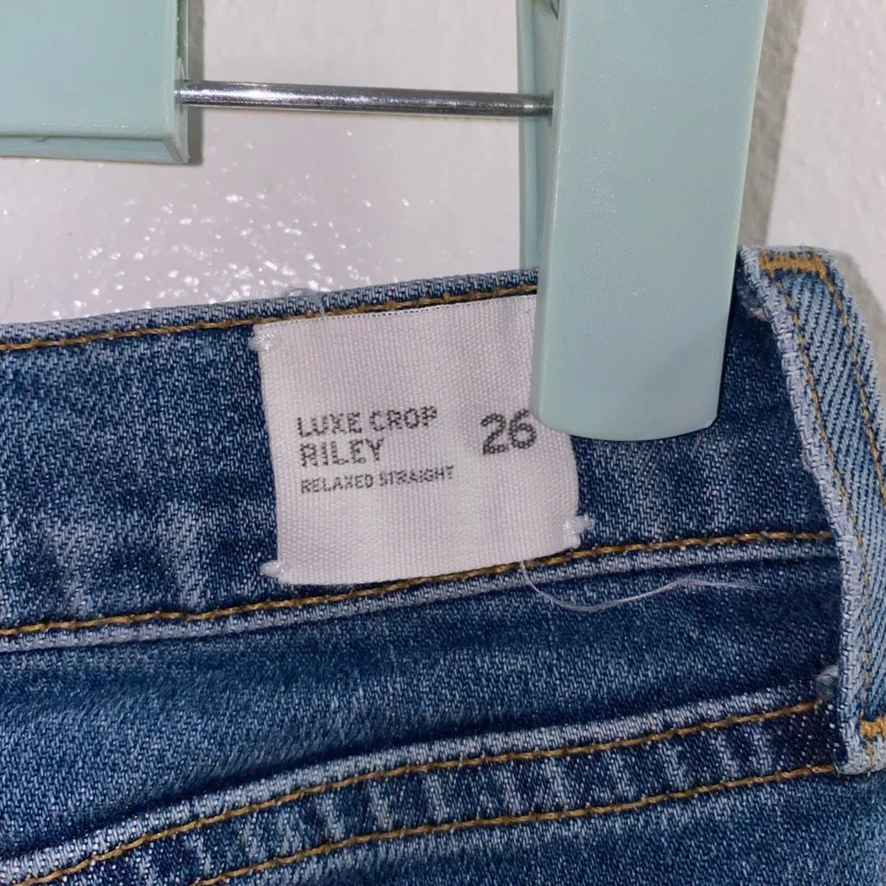 HUDSON Luxe Crop Riley Relaxed straight jeans 26 - Picture 4 of 5